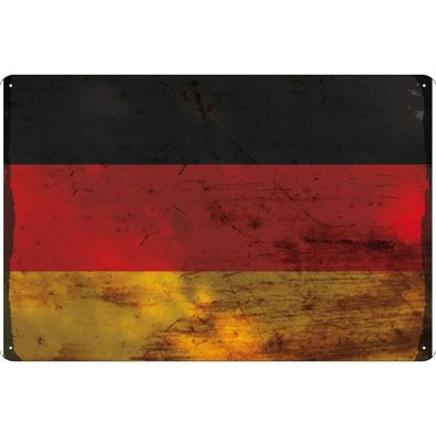 vianmo Blechschild Wandschild 18x12 cm Deutschland Fahne Flagge