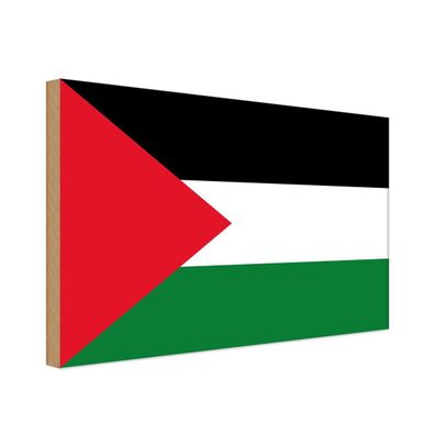 vianmo Holzschild Holzbild 20x30 cm Palästina Fahne Flagge