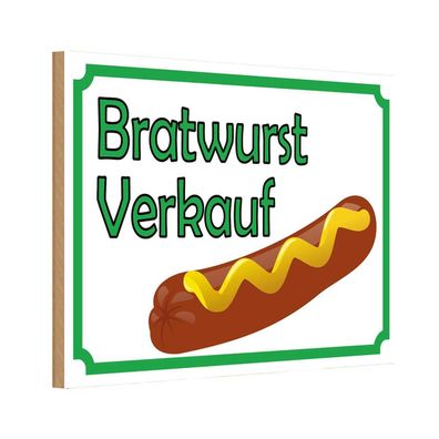 vianmo Holzschild 20x30 cm Essen Trinken Bratwurst Verkauf Restaurant