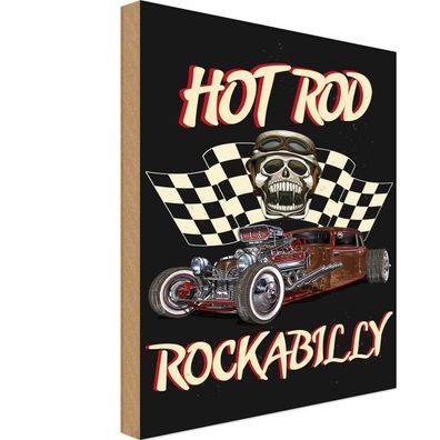 vianmo Holzschild 20x30 cm Garage Werkstatt Auto hot rod rockabilly