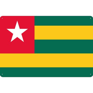 vianmo Blechschild Wandschild 20x30 cm Togo Fahne Flagge
