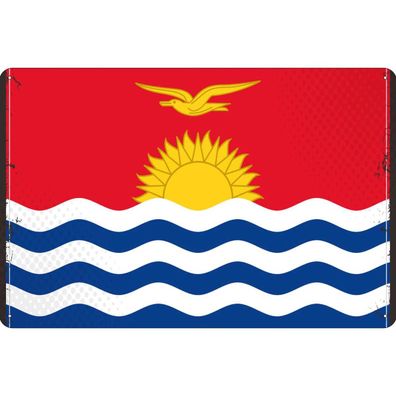 vianmo Blechschild Wandschild 20x30 cm Kiribati Fahne Flagge
