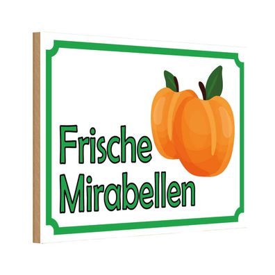 vianmo Holzschild 18x12 cm Hofladen Marktstand Laden frische Mirabellen Hofladen