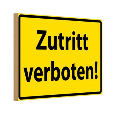 vianmo Holzschild 20x30 cm Straßenschild Zutritt Verboten