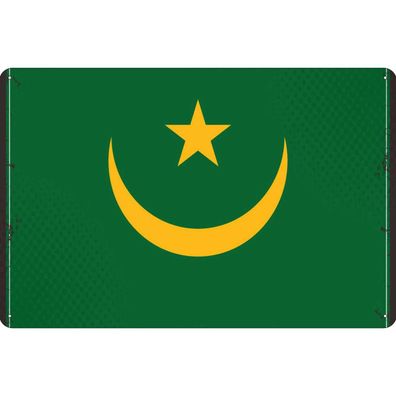 vianmo Blechschild Wandschild 20x30 cm Mauretanien Fahne Flagge
