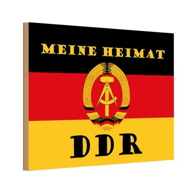 vianmo Holzschild Holzbild 20x30 cm meine Heimat DDR Fahne Flagge