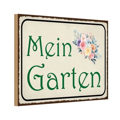 vianmo Holzschild 20x30 cm Haus Garten mein Garten Geschenk Metal