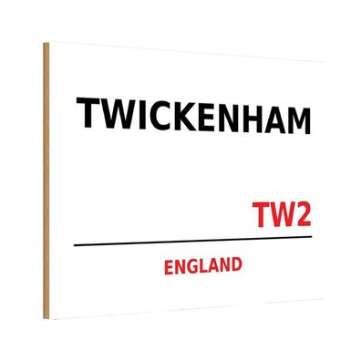 vianmo Holzschild 20x30 cm Straßen Städte Twickenham TW2