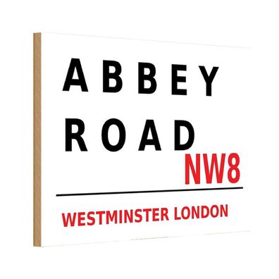 vianmo Holzschild 20x30 cm England Street Abbey Road NW8