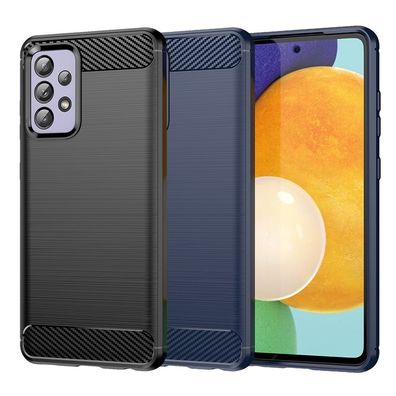TPU Hülle für Samsung Galaxy A52 A52s Carbon Fiber Skin Brushed Backcover Case