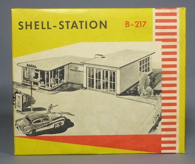 Faller H0 B-217 Tankstelle Shell ODZ 1 mit Werkstatt & Shop frühe 50er Jahre NEU OVP