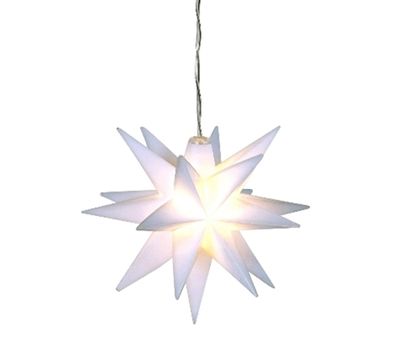 LED Stern 3D Weiß – Weihnachtliche Deko-Leuchte mit Timerfunktion, Kunststoff