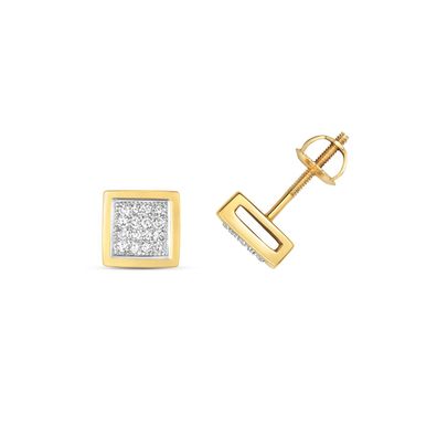 9 Karat (375) Gold Diamant Paar Ohrstecker Brillant-Schliff 0.13 Karat GH - SI