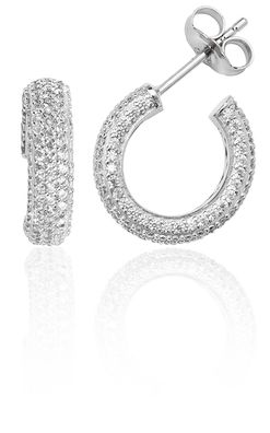 925 Sterling Silber Damen - Paar Ohrringe mit Zirkonia