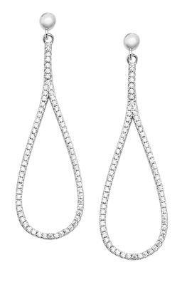 Edle 925 Sterling Silber Damen - Paar Ohrringe mit Zirkonia