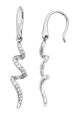 Edle 925 Sterling Silber Damen - Paar Ohrringe mit Zirkonia
