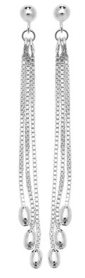 Stylische 925 Sterling Silber Damen - Paar Ohrringe