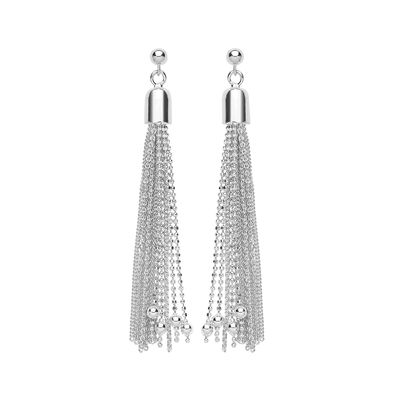 Elegante 925 Sterling Silber Damen - Paar Ohrringe - 7 Gramm