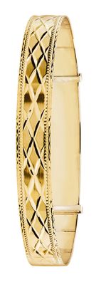 Eleganter 9 ct/ Karat Gelb Gold Damen - Erweiterbar Armreif - 6.8cm, 8 Gramm