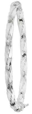 Wunderschöner 925 Sterling Silber Damen - Klappbar Armreif - 6cm, 10 Gramm