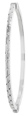 Eleganter 925 Sterling Silber Damen - Klappbar Armreif - 6.2cm, 7 Gramm