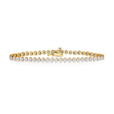 9 Karat (375) Gold Diamant Tennis Armband Brillant-Schliff 0.50 Karat H - PK2 - 19cm