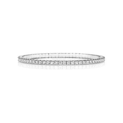 18 ct/ Karat Weißgold Damen - Diamant Armband Brillant-Schliff 3.59 Karat FG - SI1