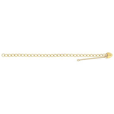 Modisches 9 ct/ Karat Gelb Gold Herz Damen - Bettelarmband - 19cm, 7 Gramm