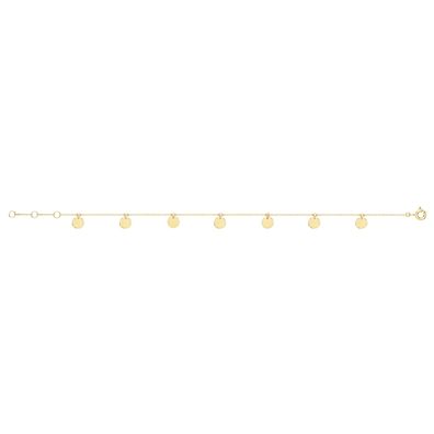 Schönes 9 ct/ Karat Gelb Gold Damen - Armband - 18.5cm