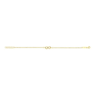 Elegantes 9 ct/ Karat Gelb Gold Damen - Armband - 19.1cm