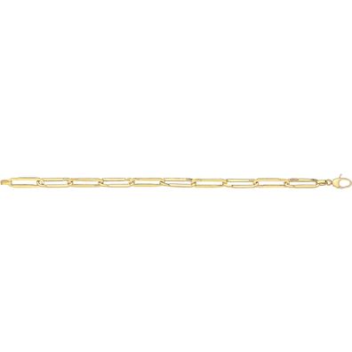Stylisches 9 ct/ Karat Gelb Gold Damen - Link Armband - 19.1cm