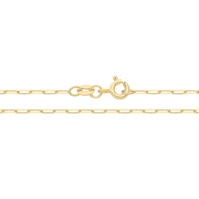 9 ct/ Karat Gelb Gold Paperclip Damen - Armband - 17.8cm