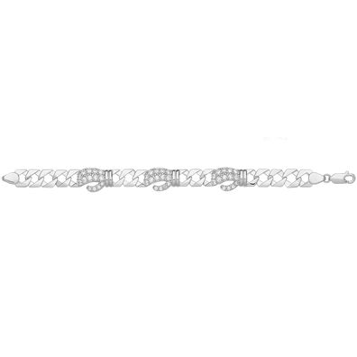 Wunderschönes 925 Sterling Silber Mädchen - Armband mit Zirkonia - 14cm, 9 Gramm