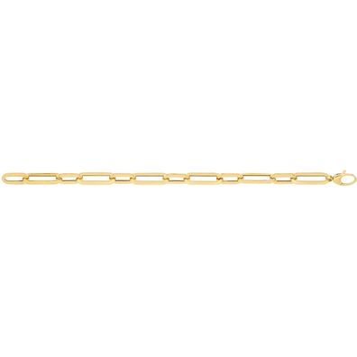 Modisches 9 ct/ Karat Gelb Gold Damen - Link Armband - 0.1cm, 10 Gramm