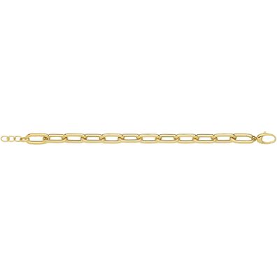 Modisches 9 ct/ Karat Gelb Gold Damen - Link Armband - 0.1cm, 11 Gramm