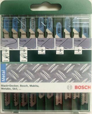 Bosch 10tlg. Stichsägeblatt-Set Metall Stichsäge T-Schaftaufnahme