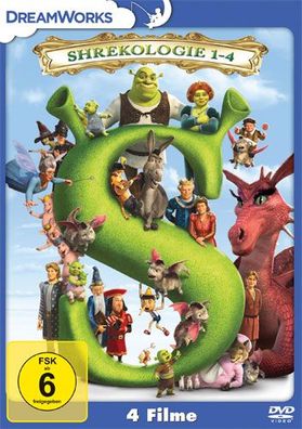Shrekologie 1 - 4 (DVD) 4Disc Dreamworks, Kinofilme Shrek 1,2,3,4 - Universal Pictur