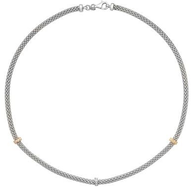 Atemberaubende 925 Sterling Silber Damen - Halskette mit Zirkonia - 0.1cm, 8 Gramm