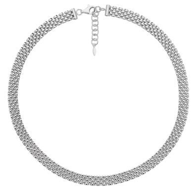 Moderne 925 Sterling Silber Damen - Halskette - 0.1cm, 29 Gramm