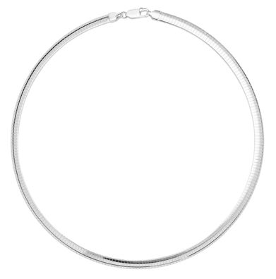 Moderne 925 Sterling Silber Omega Damen - Halskette - 0.1cm, 26 Gramm
