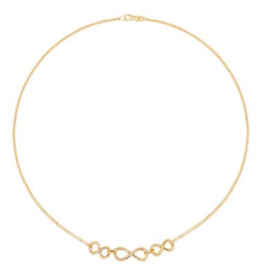 Stylische 9 ct/ Karat Gelb Gold Damen - Halskette - 45.7cm