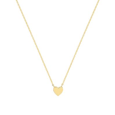 Süße 9 ct/ Karat Gelb Gold Herz Damen - Halskette - 44.5cm