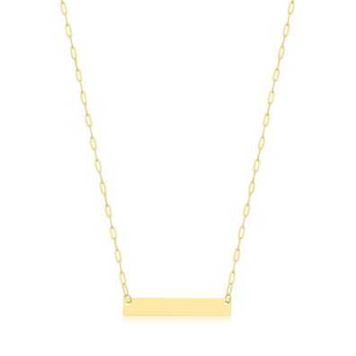 Stylische 9 ct/ Karat Gelb Gold Paperclip Damen - Halskette - 45.7cm