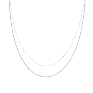 Chice 925 Sterling Silber Damen - Halskette - 50.8cm, 9 Gramm