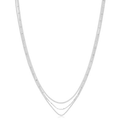 Elegante 925 Sterling Silber Damen - Halskette - 53.3cm, 15 Gramm