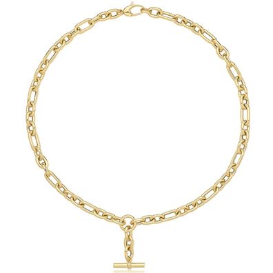Stylische 9 ct/ Karat Gelb Gold Damen - Halskette - 43.2cm, 15 Gramm