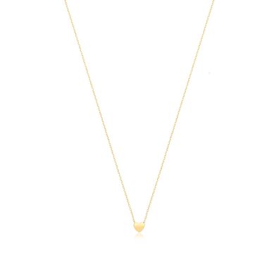 Süße 9 ct/ Karat Gelb Gold Herz Damen - Halskette - 45.6cm