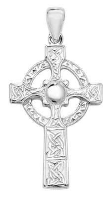 Keltische 925 Sterling Silber Kreuz Damen - Anhänger