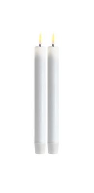 Deluxe LED-Stabkerzen 2-er Set, 24cm hoch, weiß, RF-0012 2 St