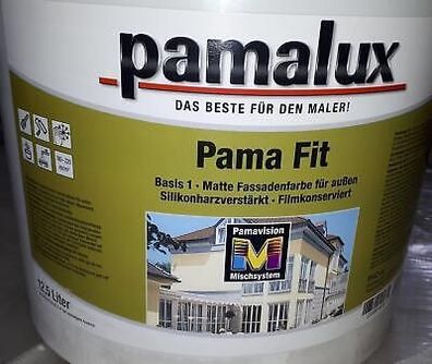 Pamalux Pama Fit Fassadenfarbe Silikonharzverstärkt matt weiß abtönbar 15 l